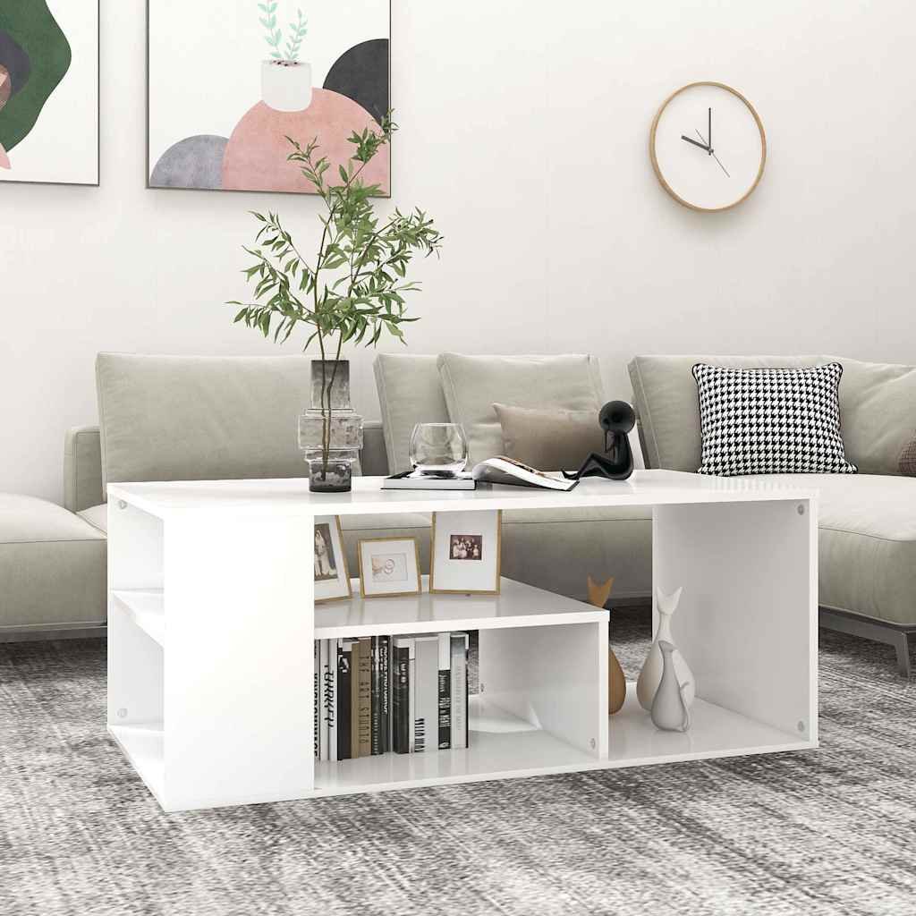 vidaXL Sohvapöytä valkoinen 100x50x40 cm tekninen puu