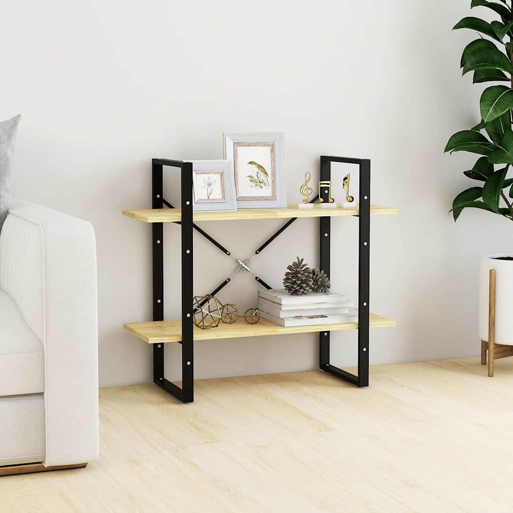 vidaXL 2-tasoinen kirjahylly 80x30x70 cm täysi mänty