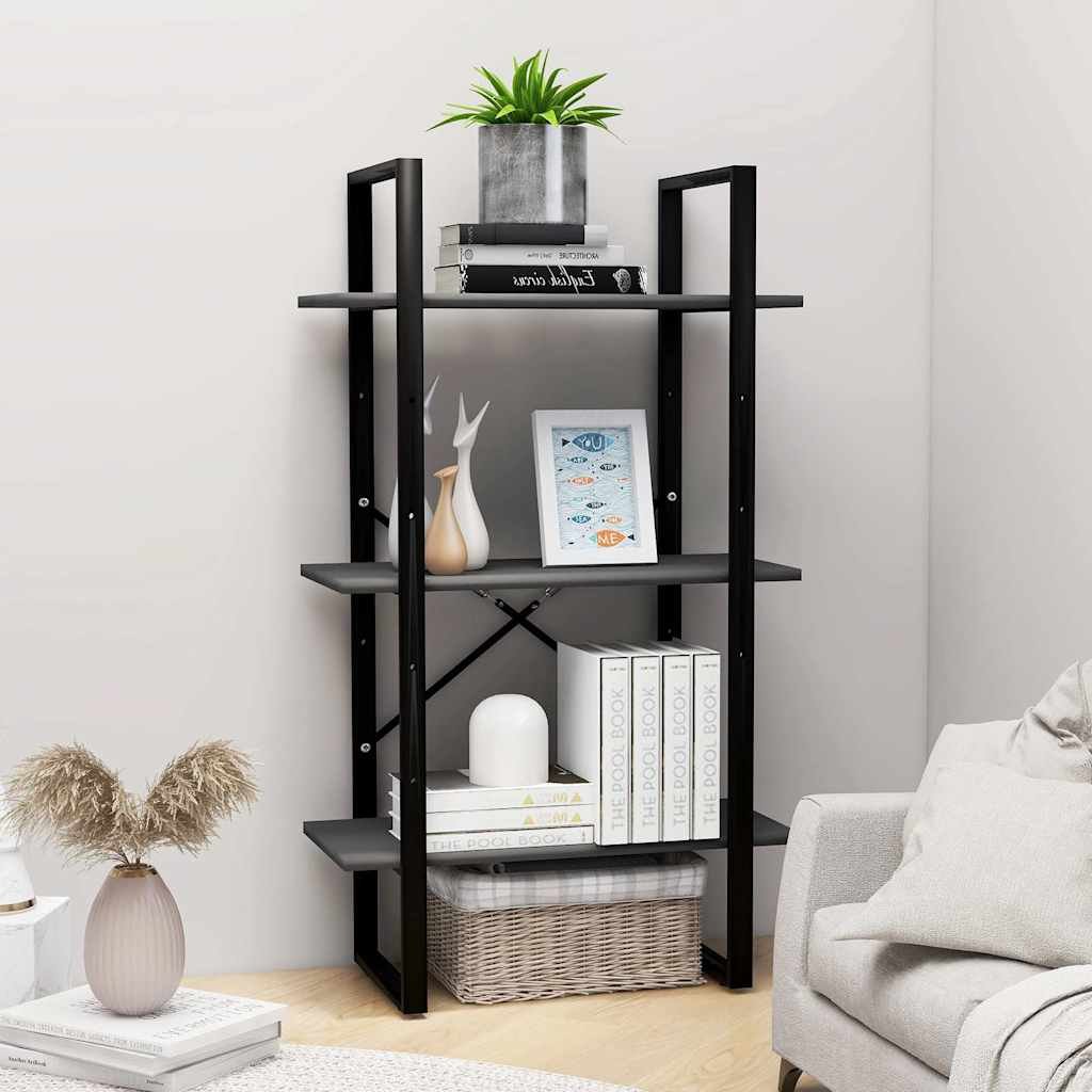vidaXL Varastohylly harmaa 60x30x105 cm tekninen puu