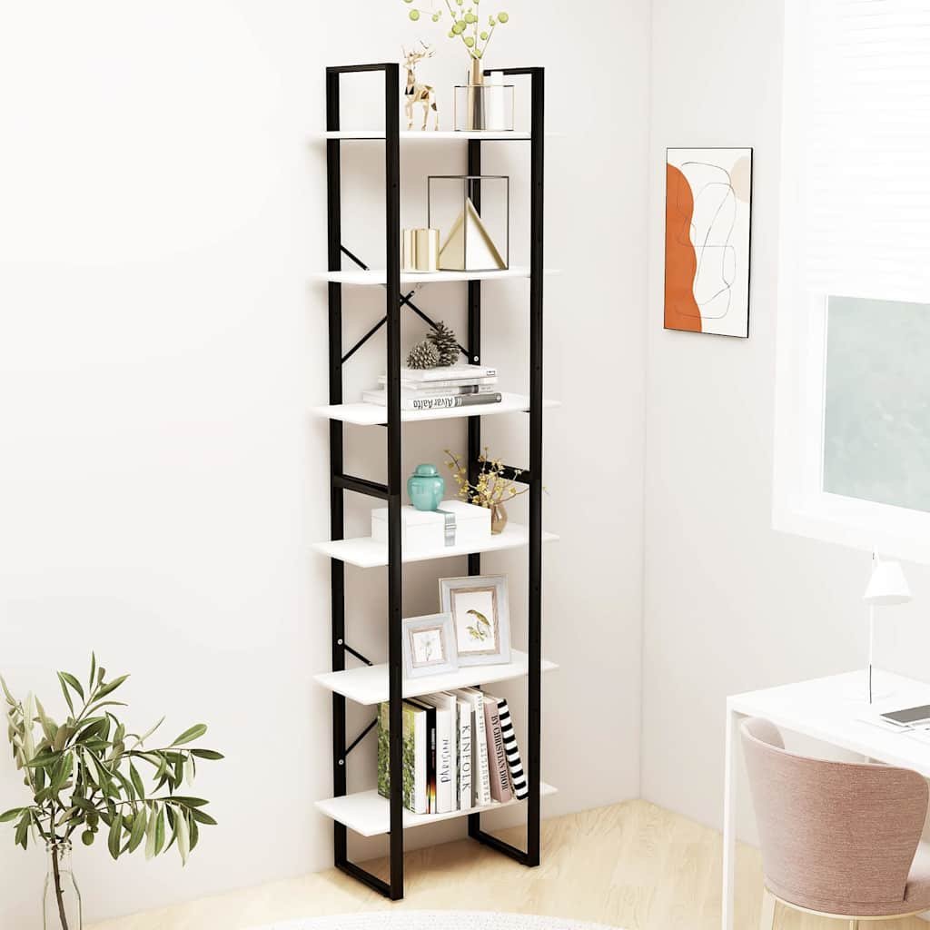 vidaXL Säilytyshylly valkoinen 60x30x210 cm täysi mänty