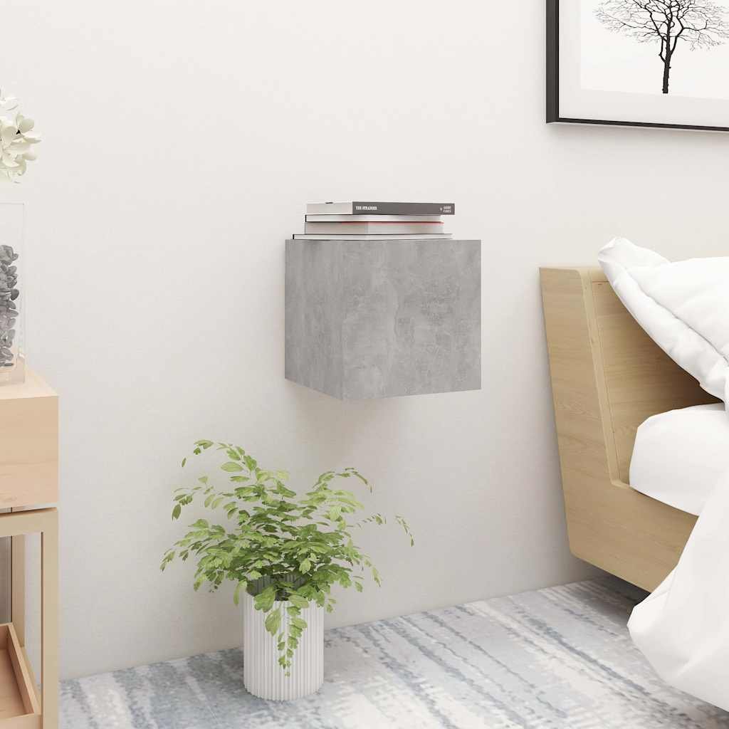 vidaXL Yöpöytä betoninharmaa 30,5x30x30 cm tekninen puu