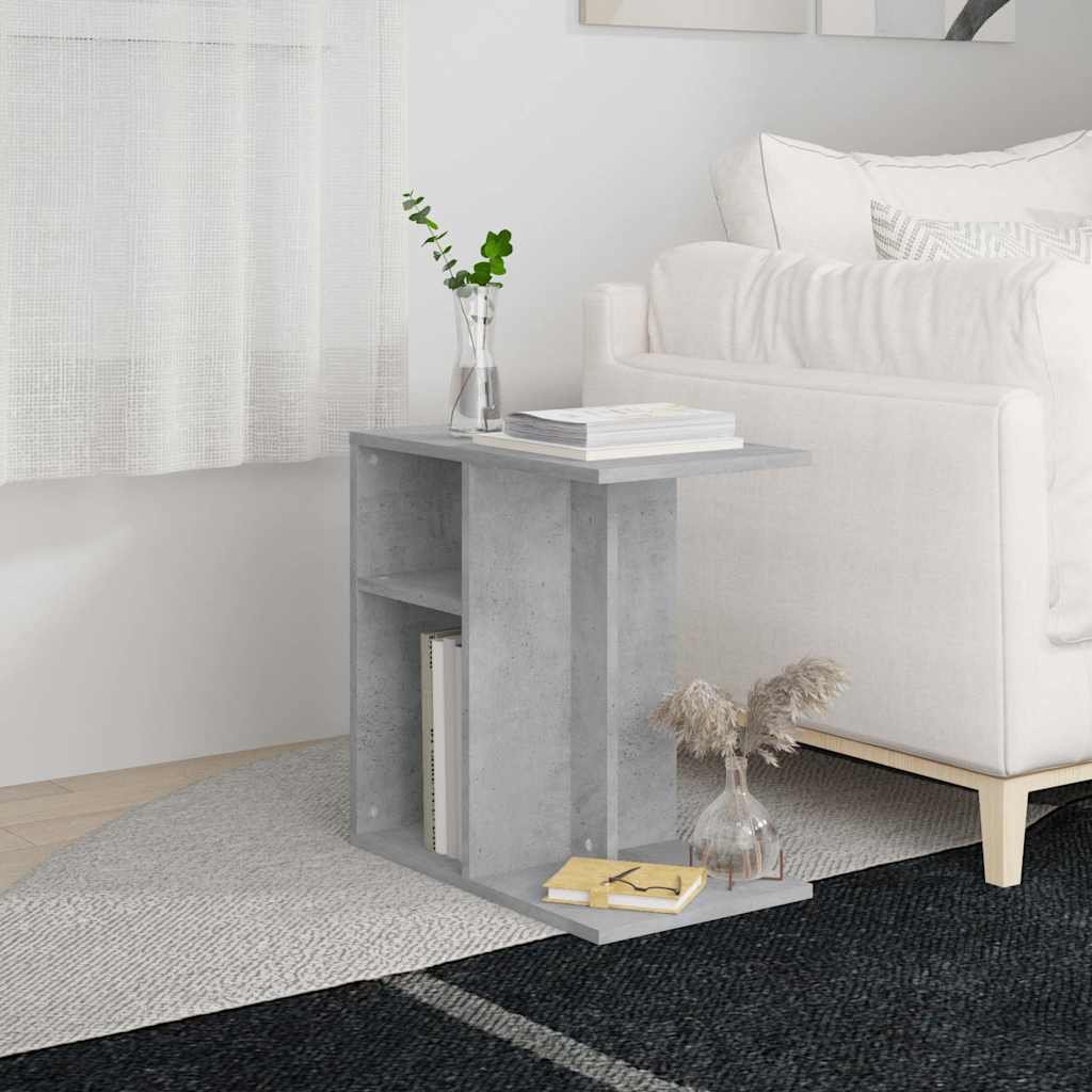 vidaXL Sivupöytä betoninharmaa 50x30x50 cm tekninen puu