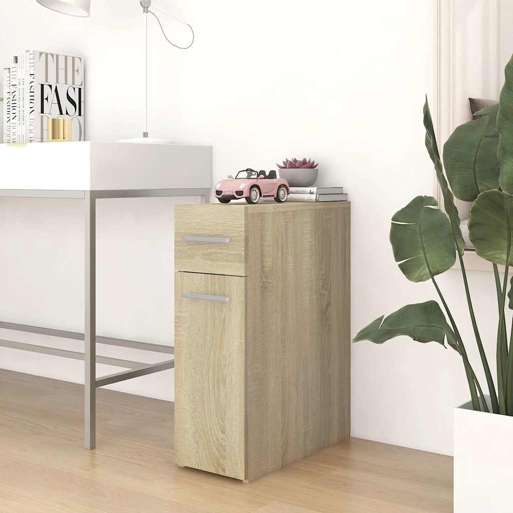 vidaXL Apteekkarinkaappi Sonoma-tammi 20x45,5x60 cm teknisestä puusta