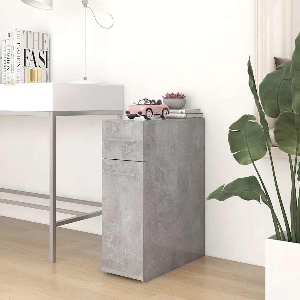 vidaXL Apteekkarinkaappi betoninharmaa 20x45,5x60 cm tekninen puu