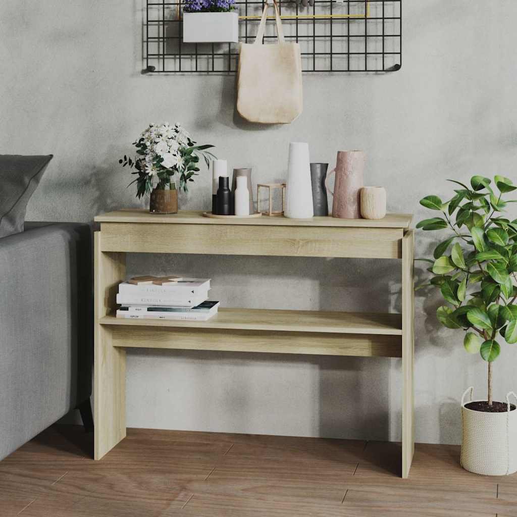 vidaXL Konsolipöytä Sonoma-tammi 102x30x80 cm tekninen puu