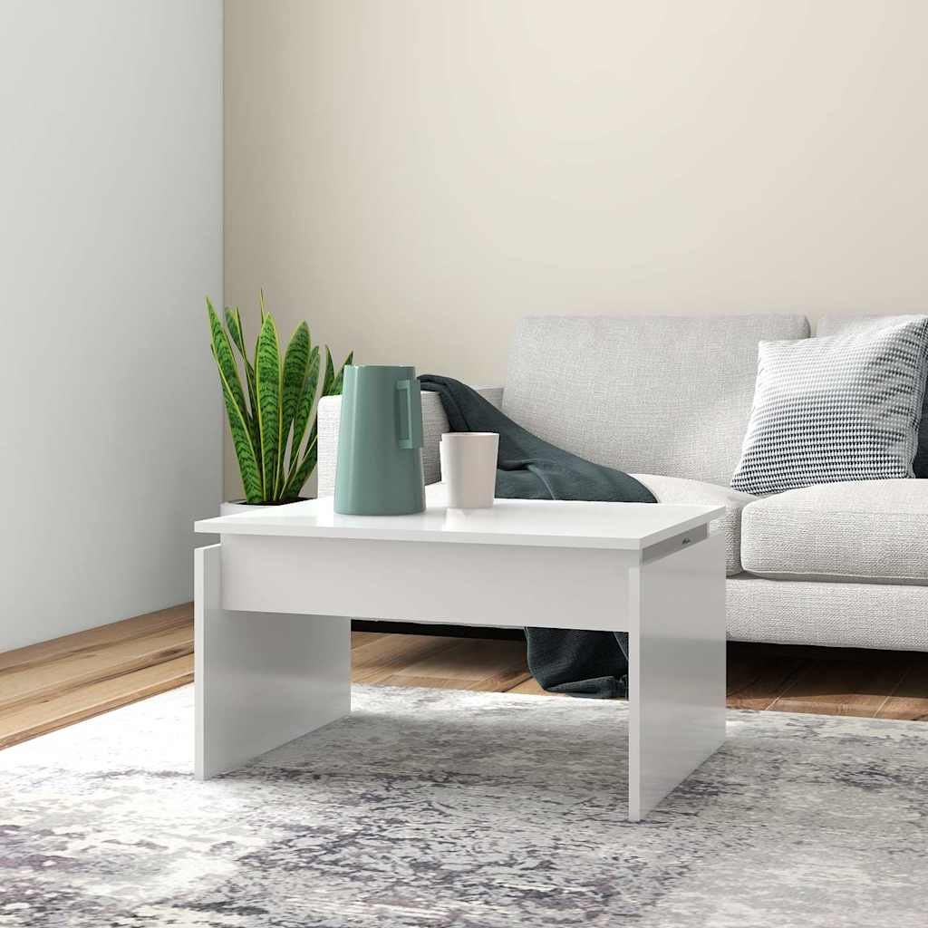 vidaXL Sohvapöytä valkoinen 68x50x38 cm tekninen puu