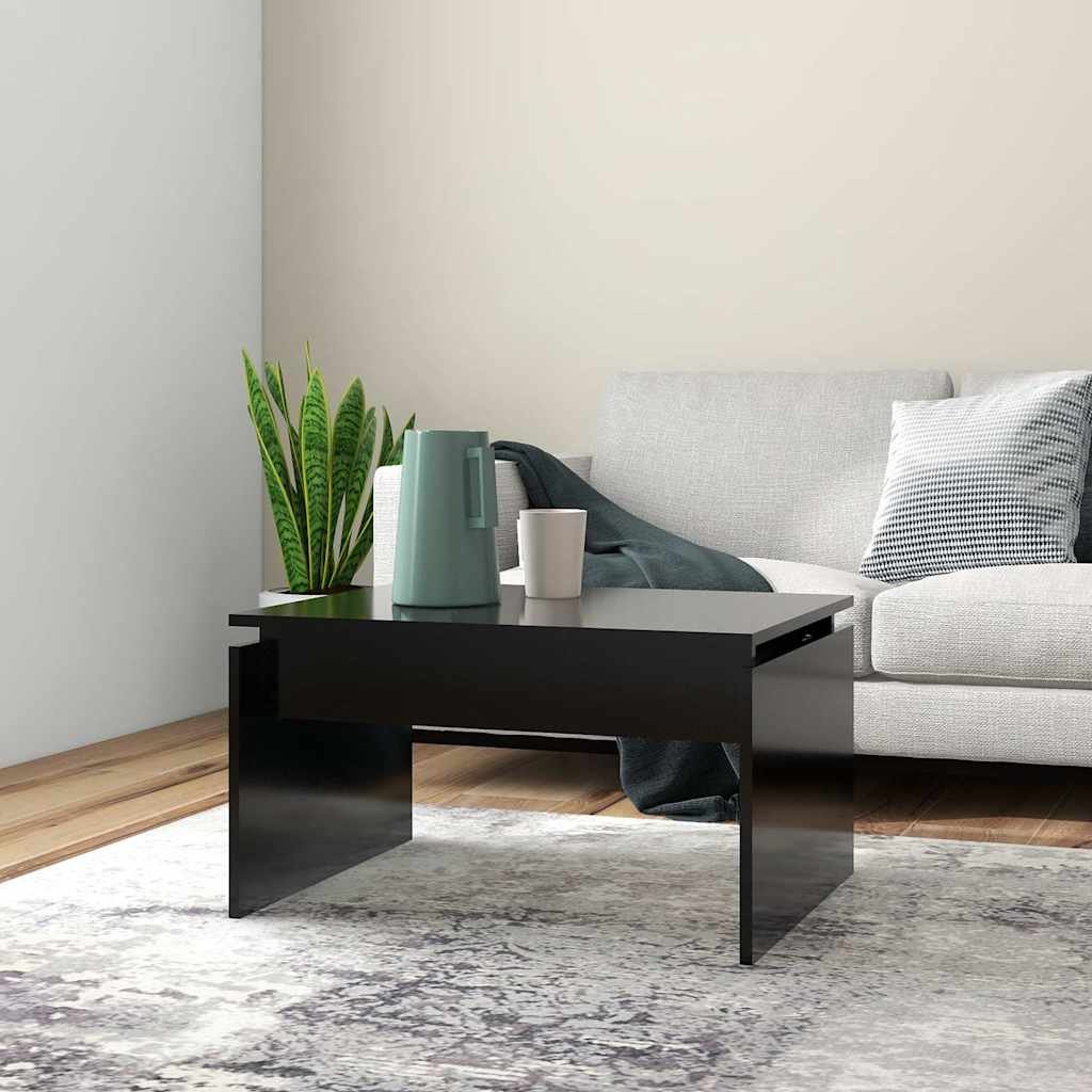 vidaXL Sohvapöytä musta 68x50x38 cm tekninen puu