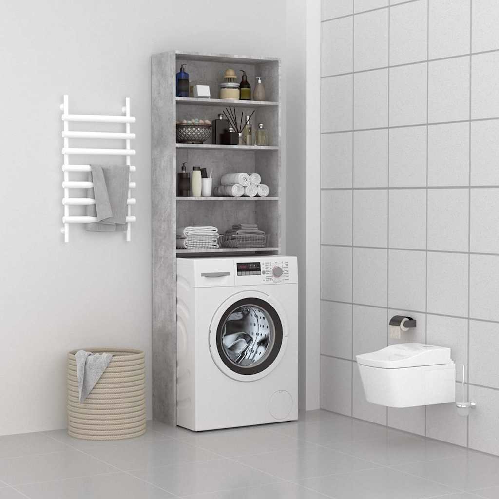 vidaXL Pesukonekaappi betoninharmaa 64x24x190 cm