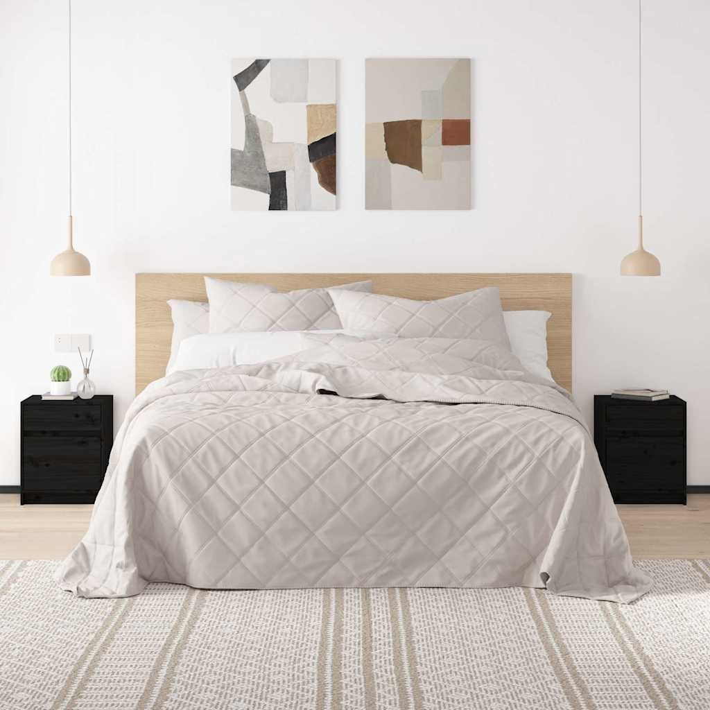 vidaXL Yöpöydät 2 kpl musta 40x31x50 cm täysi mänty