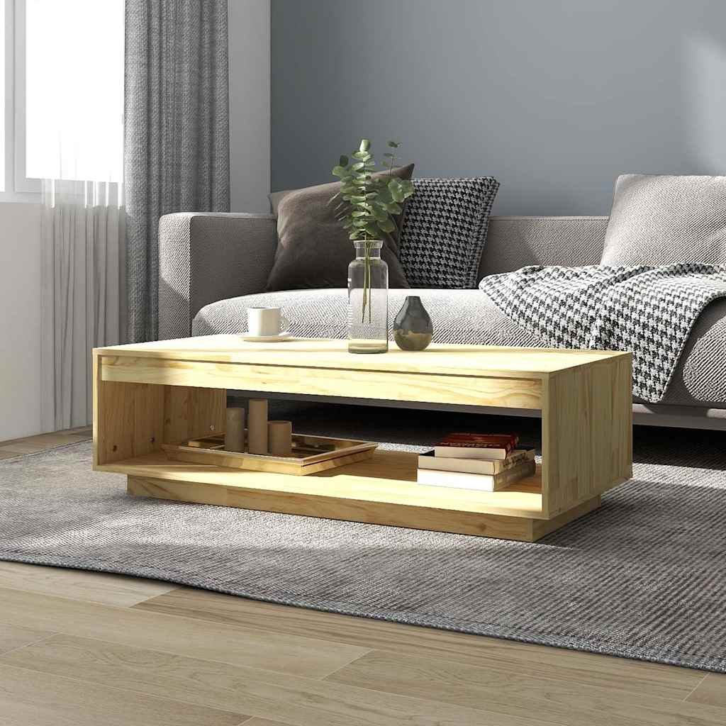 vidaXL Sohvapöytä 110x50x33,5 cm täysi mänty