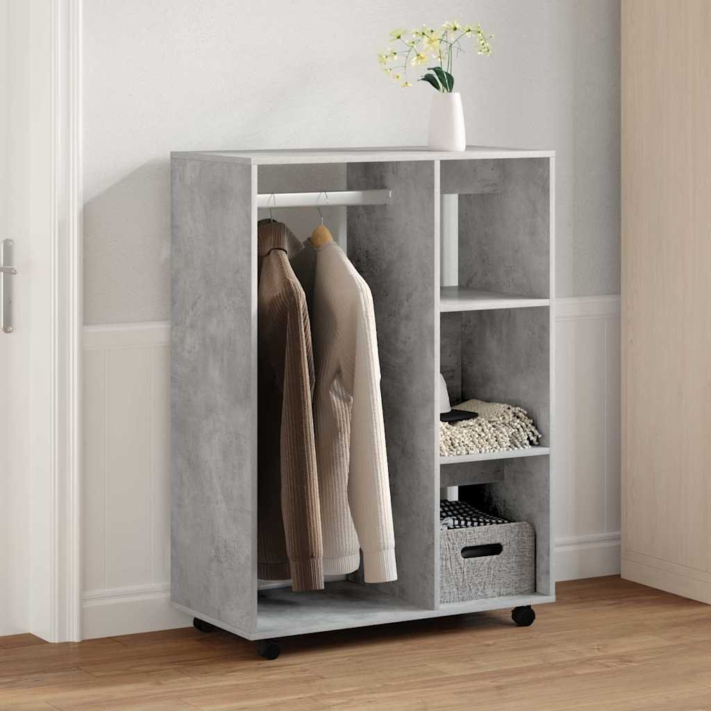 vidaXL Vaatekaappi betoninharmaa 80x40x110 cm tekninen puu