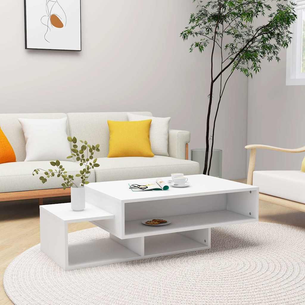 vidaXL Sohvapöytä valkoinen 105x55x32 cm tekninen puu