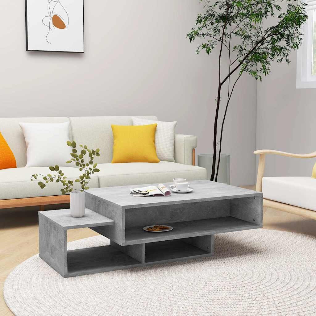 vidaXL Sohvapöytä betoninharmaa 105x55x32 cm tekninen puu