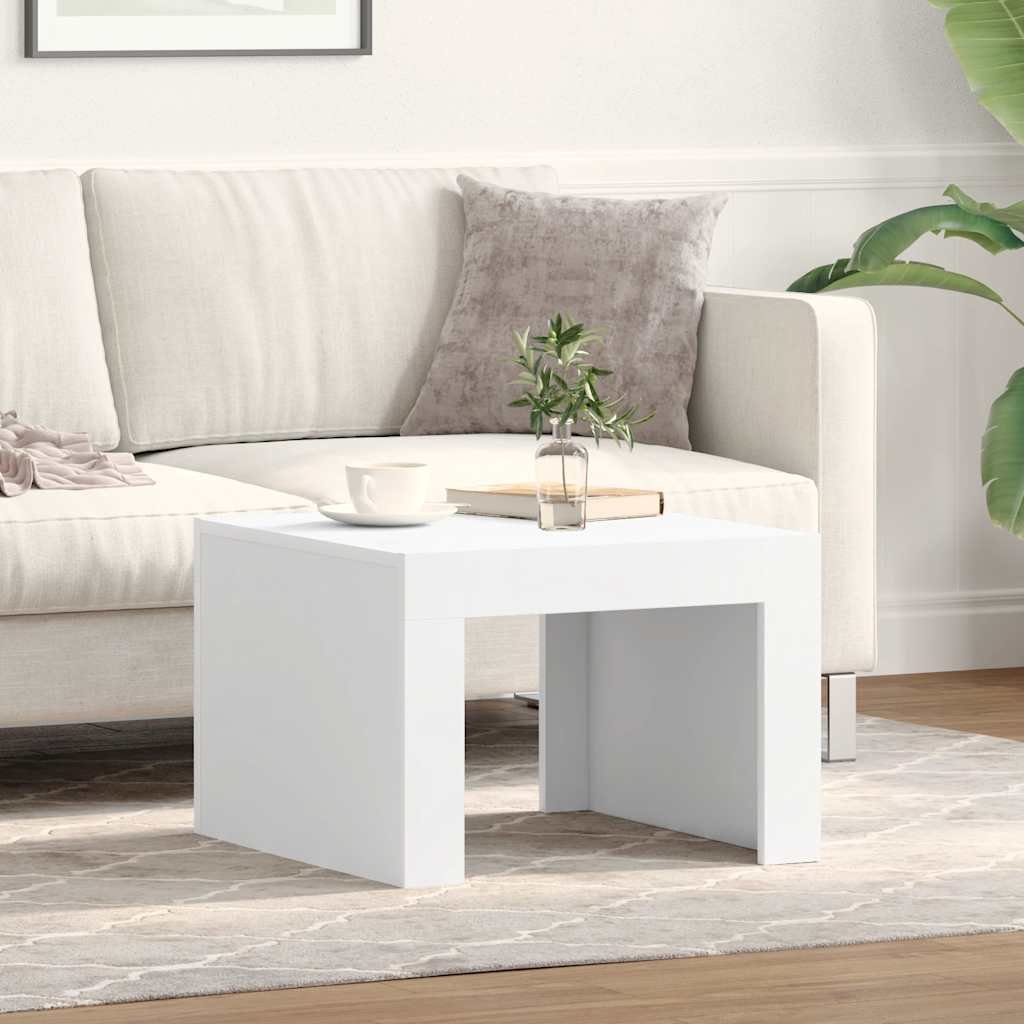vidaXL Sohvapöytä valkoinen 50x50x35 cm tekninen puu