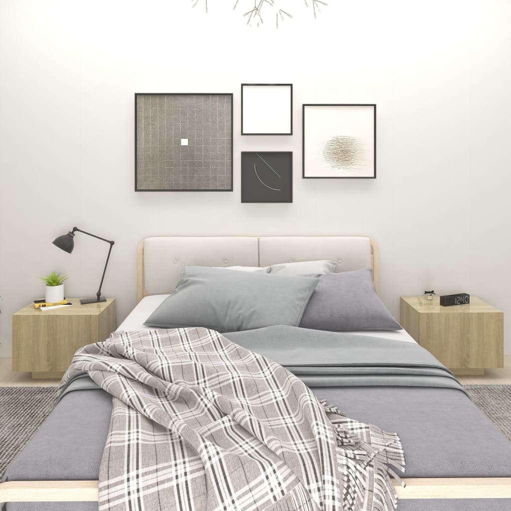 vidaXL Yöpöytä Sonoma-tammi 100x35x40 cm tekninen puu