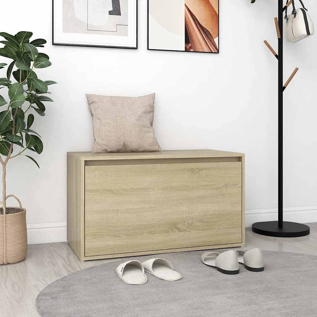 vidaXL Eteisen penkki Sonoma-tammi 80x40x45 cm tekninen puu