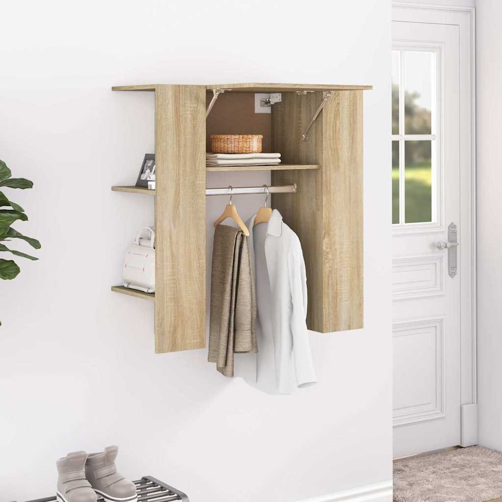 vidaXL Eteisen kaappi Sonoma-tammi 97,5x37x99 cm tekninen puu