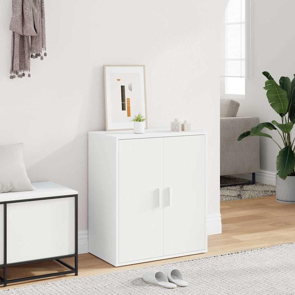 vidaXL Kenkäkaappi valkoinen 60x35x70 cm tekninen puu