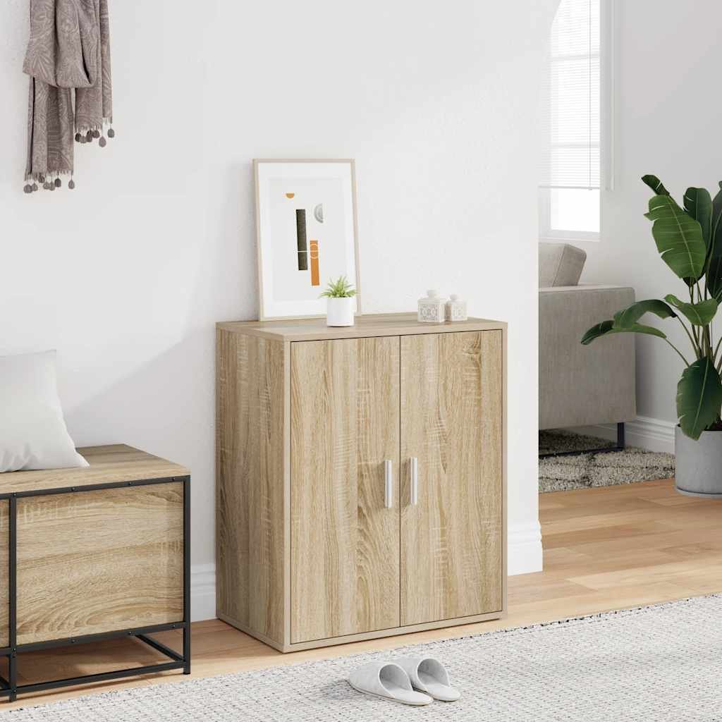 vidaXL Kenkäkaappi Sonoma-tammi 60x35x70 cm tekninen puu