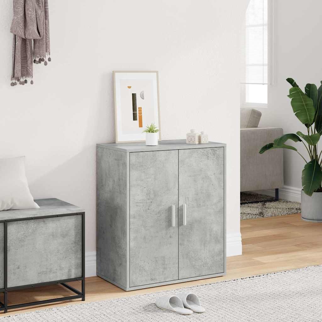 vidaXL Kenkäkaappi betoninharmaa 60x35x70 cm tekninen puu