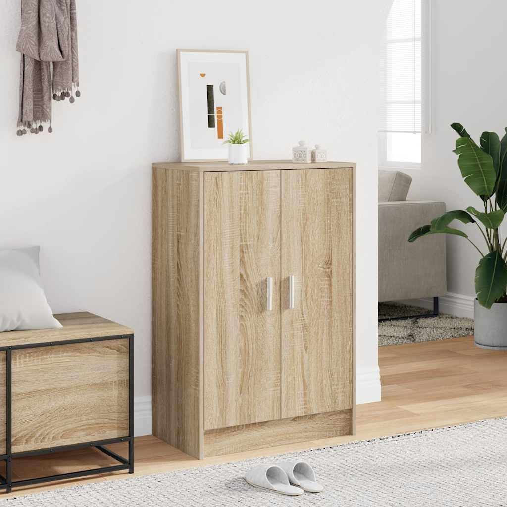 vidaXL Kenkäkaappi Sonoma-tammi 60x35x92 cm tekninen puu