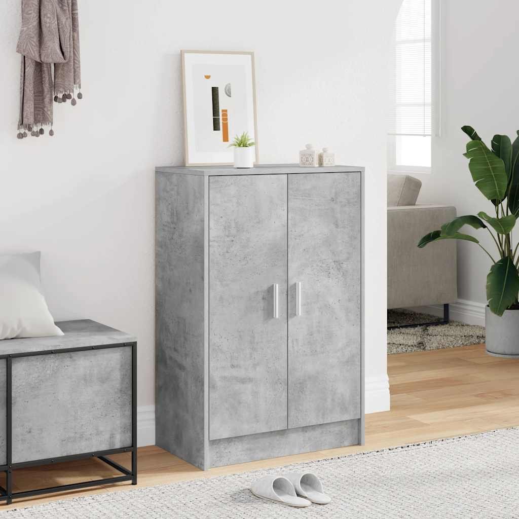 vidaXL Kenkäkaappi betoninharmaa 60x35x92 cm tekninen puu