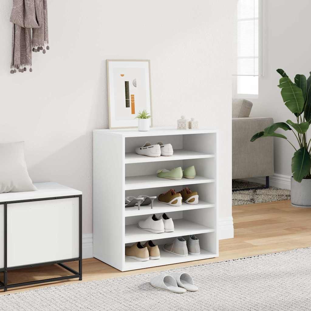 vidaXL Kenkäkaappi valkoinen 60x35x70 cm tekninen puu