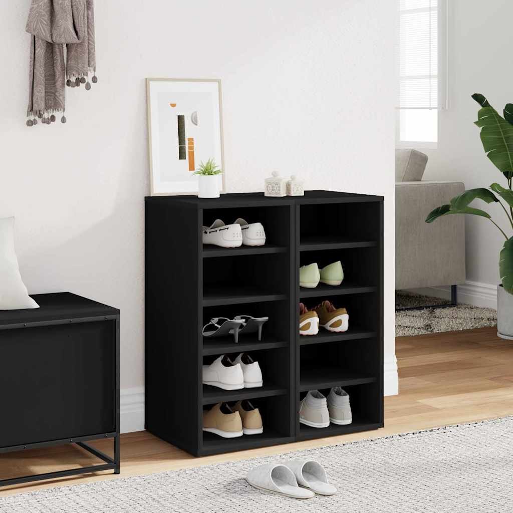 vidaXL Kenkäkaapit 2 kpl musta 31,5x35x70 cm tekninen puu