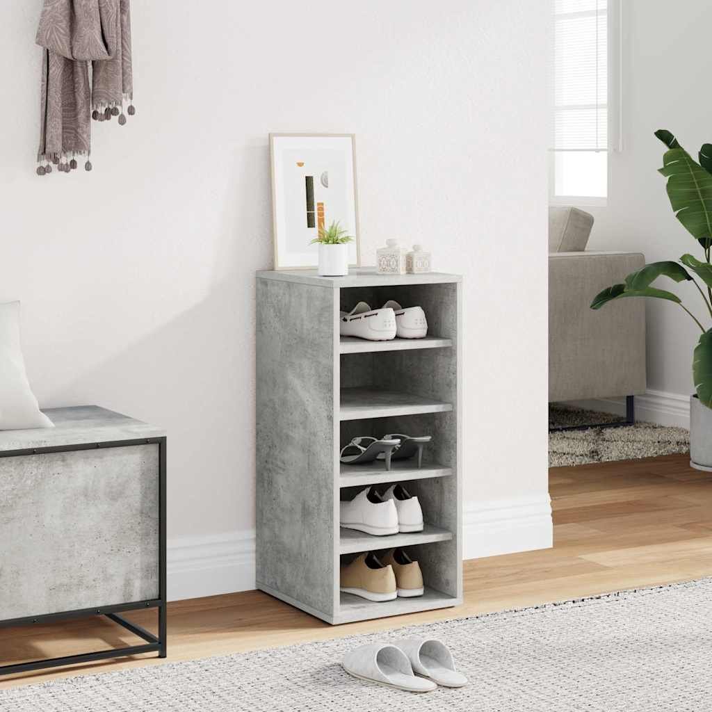 vidaXL Kenkäkaappi betoninharmaa 31,5x35x70 cm tekninen puu