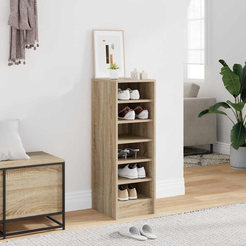 vidaXL Kenkäkaappi Sonoma-tammi 31,5x35x90 cm tekninen puu