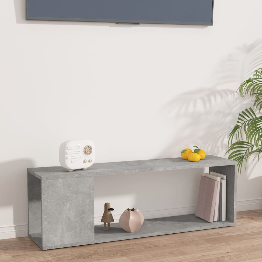 vidaXL TV-taso betoninharmaa 100x24x32 cm tekninen puu