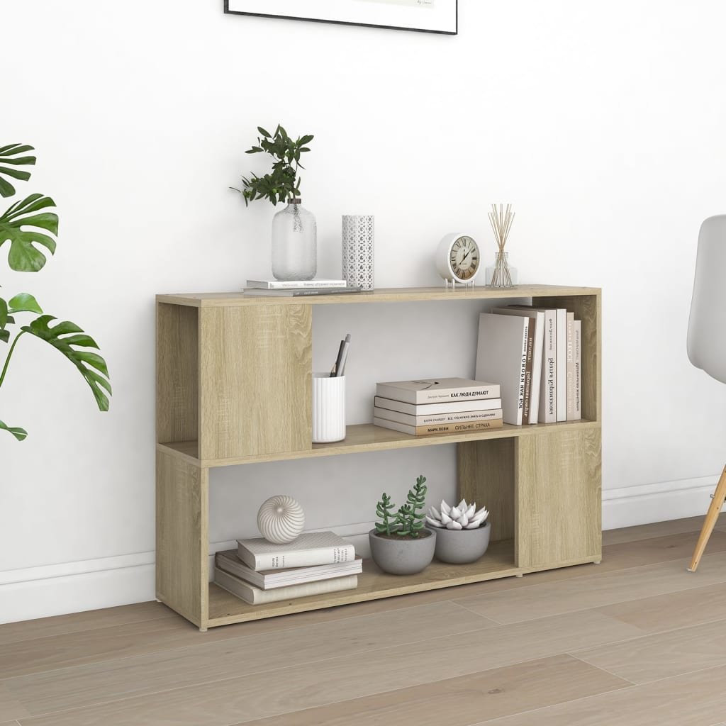 vidaXL Kirjahylly Sonoma-tammi 100x24x63 cm tekninen puu