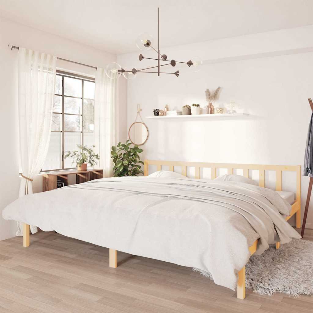 vidaXL Sängynrunko täysi mänty 180x200 cm Super King
