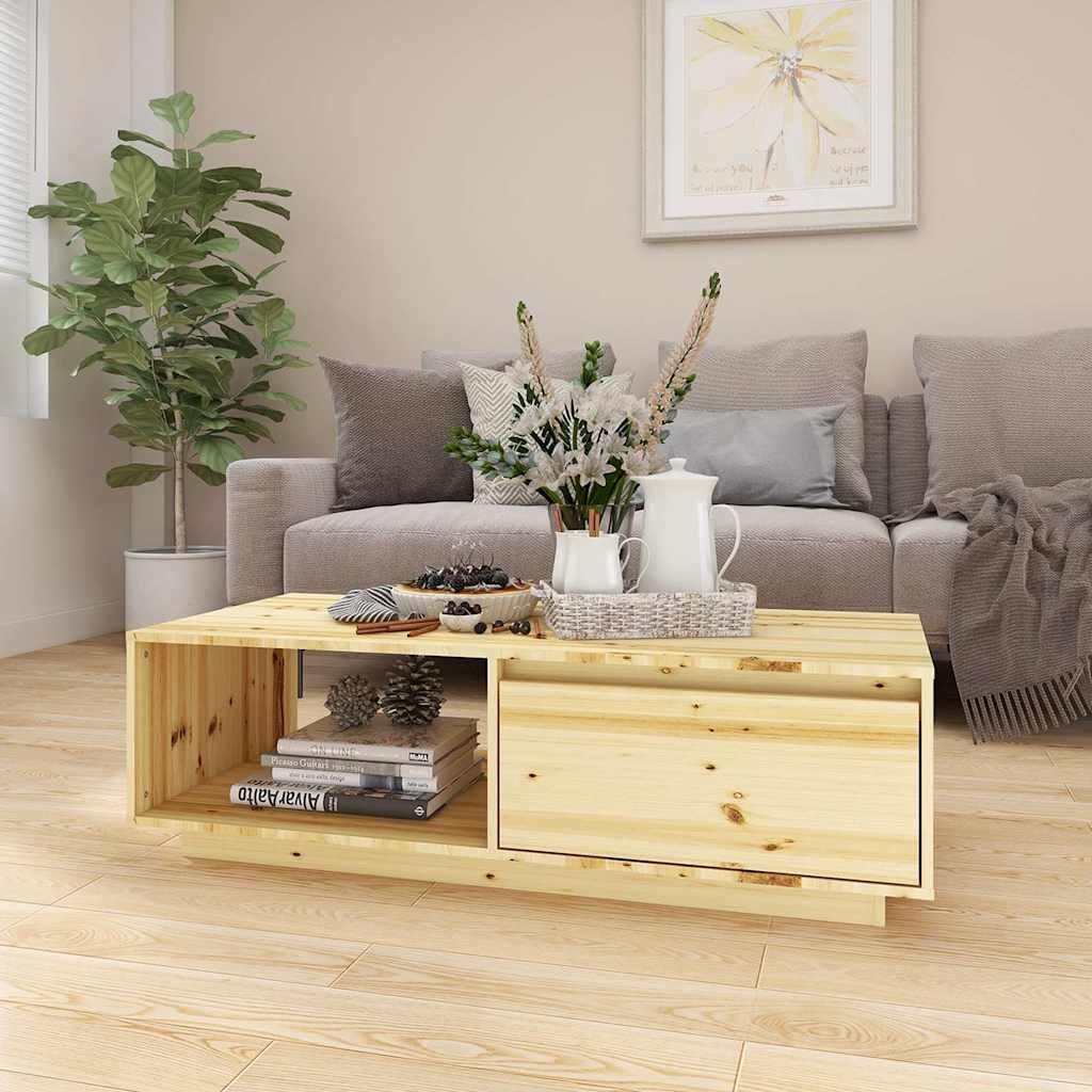 vidaXL Sohvapöytä 110x50x33,5 cm täysi kuusi
