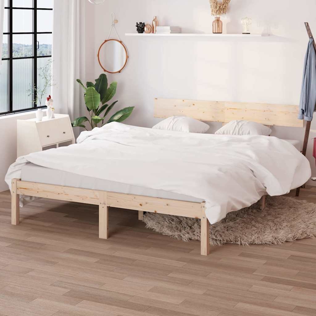 vidaXL Sängynrunko ilman patjaa massiivipuu 120x200 cm