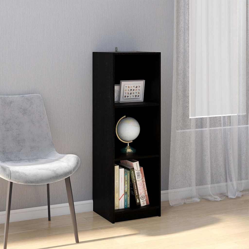 vidaXL Kirjahylly/tilanjakaja musta 36x33x110 cm täysi mänty