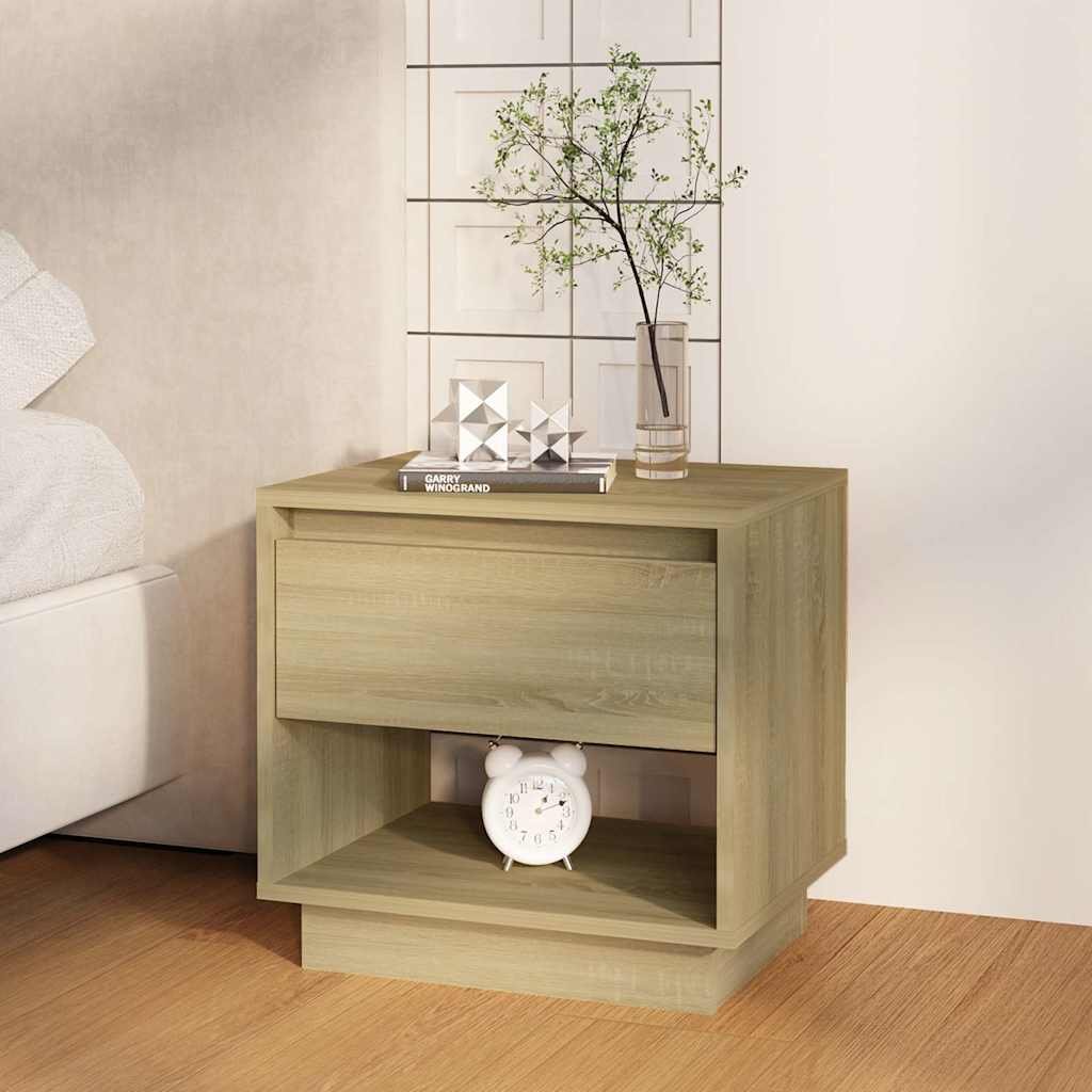 vidaXL Yöpöytä Sonoma-tammi 45x34x44 cm lastulevy