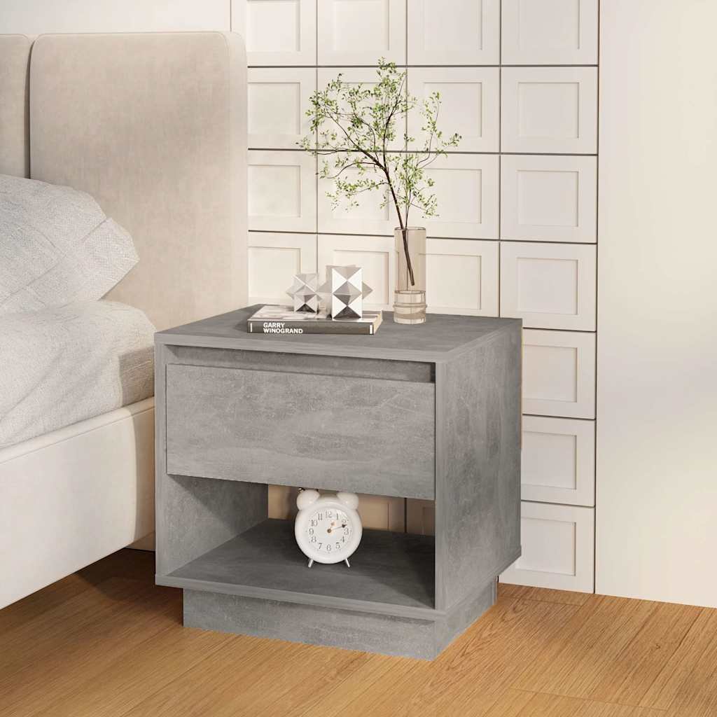 vidaXL Yöpöytä betoninharmaa 45x34x44 cm tekninen puu