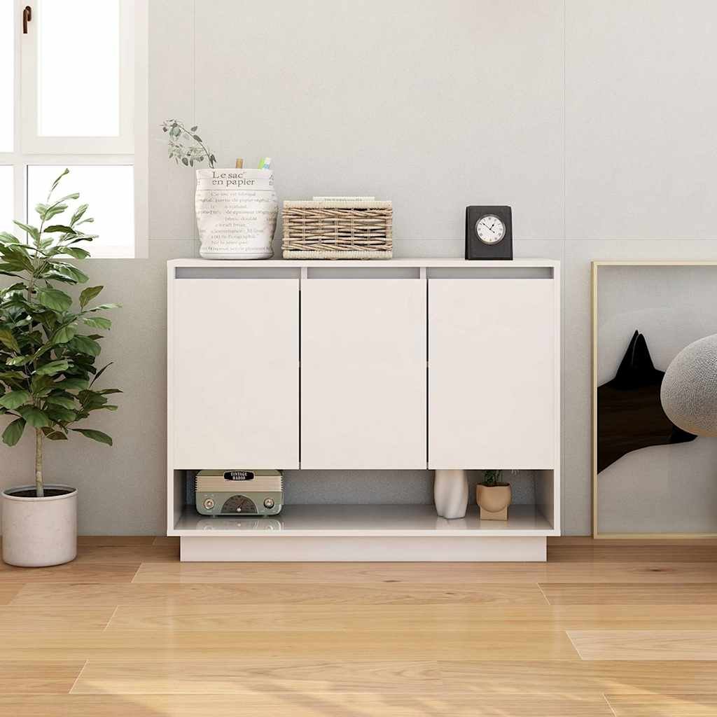 vidaXL Senkki valkoinen 97x31x75 cm tekninen puu