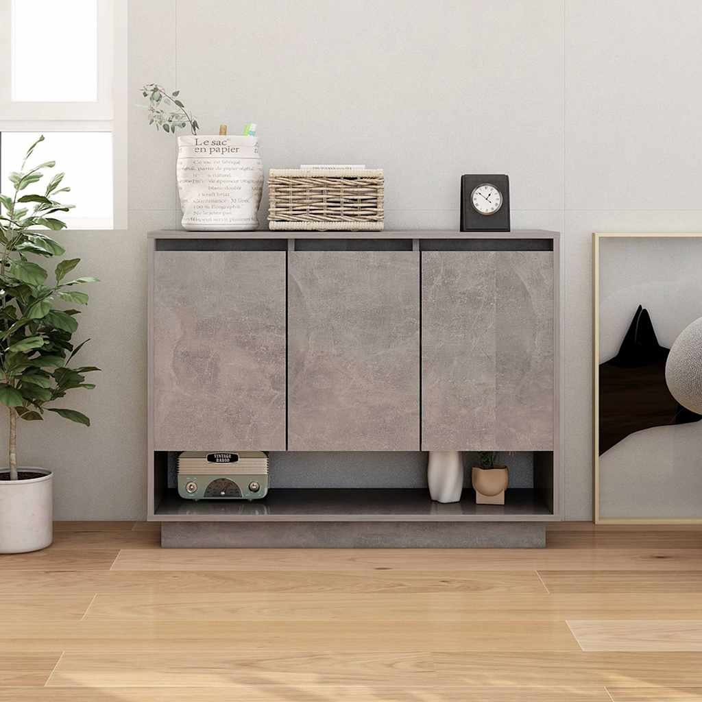 vidaXL Senkki betoninharmaa 97x31x75 cm lastulevy