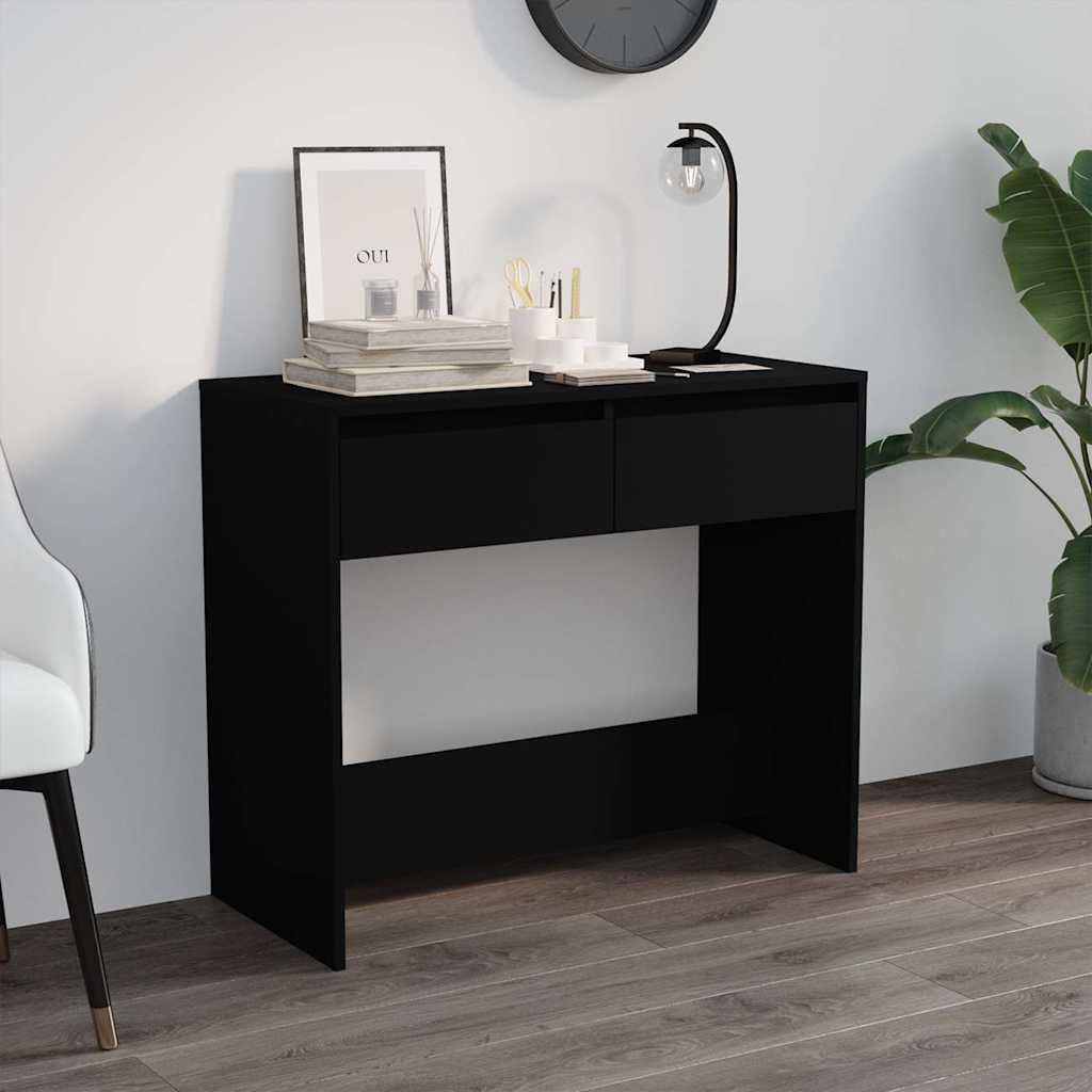 vidaXL Konsolipöytä musta 89x41x76,5 cm teräs