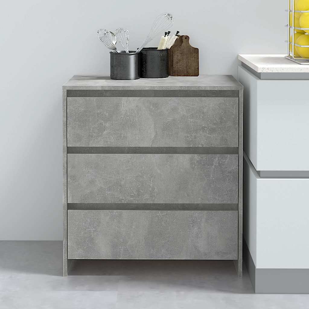 vidaXL Senkki betoninharmaa 70x41x75 cm tekninen puu