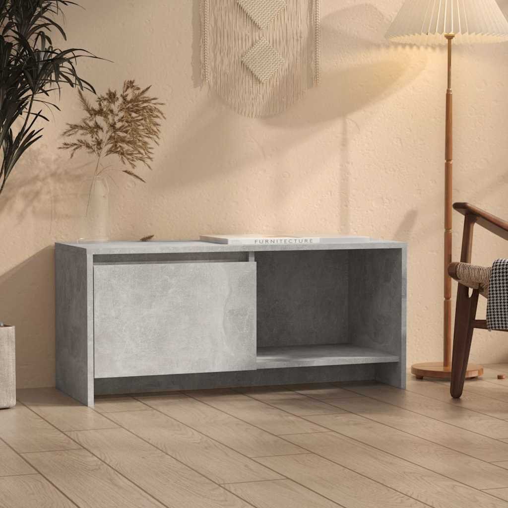 vidaXL TV-taso betoninharmaa 90x35x40 cm tekninen puu