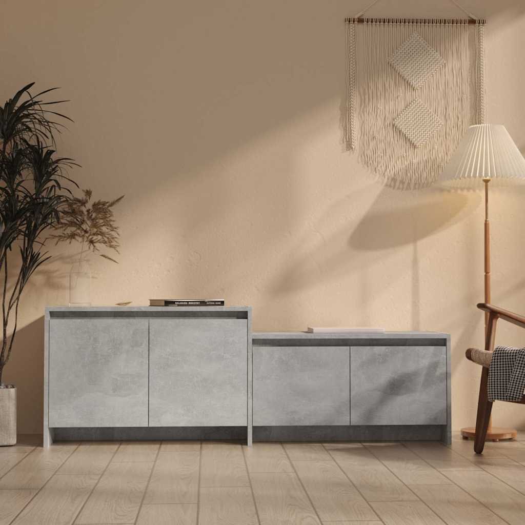 vidaXL TV-taso betoninharmaa 146,5x35x50 cm tekninen puu