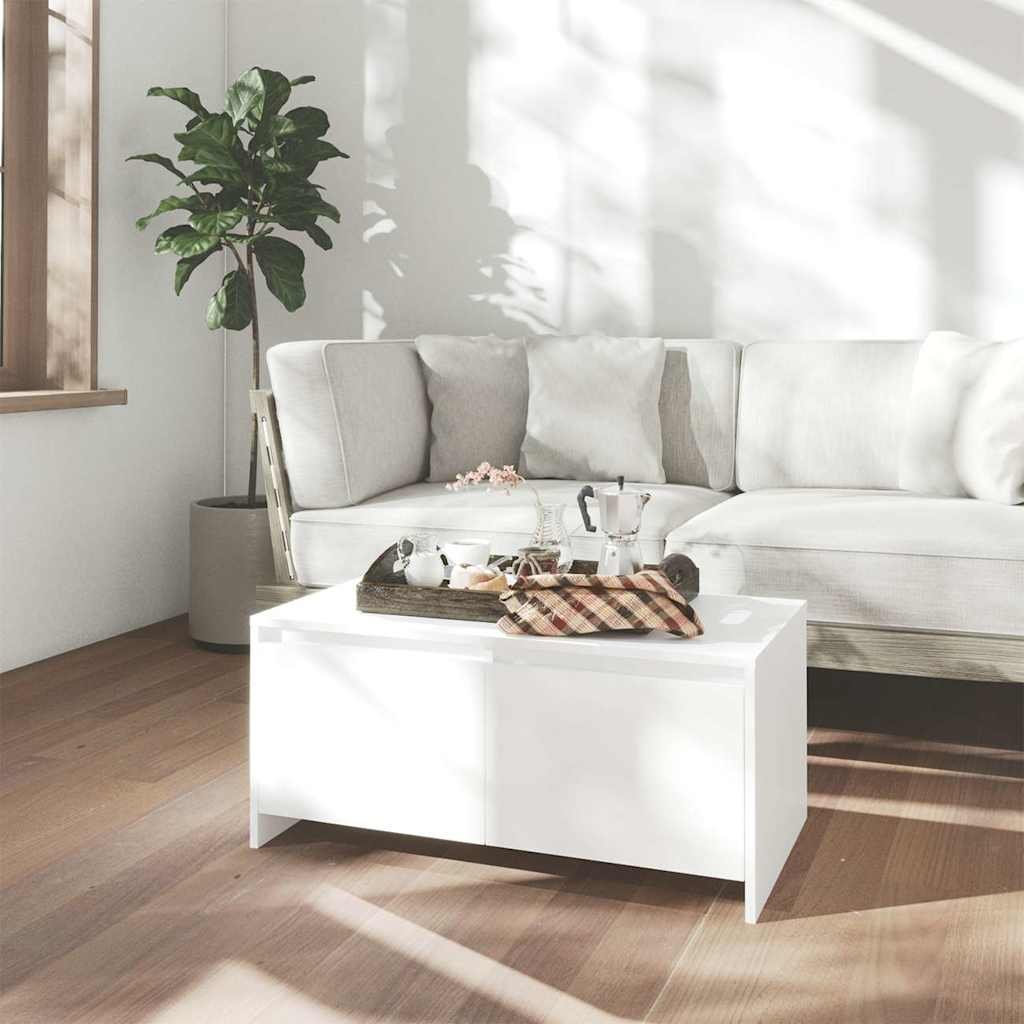 vidaXL Sohvapöytä valkoinen 90x50x41,5 cm tekninen puu