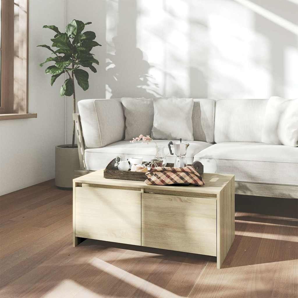 vidaXL Sohvapöytä Sonoma-tammi 90x50x41,5 cm tekninen puu