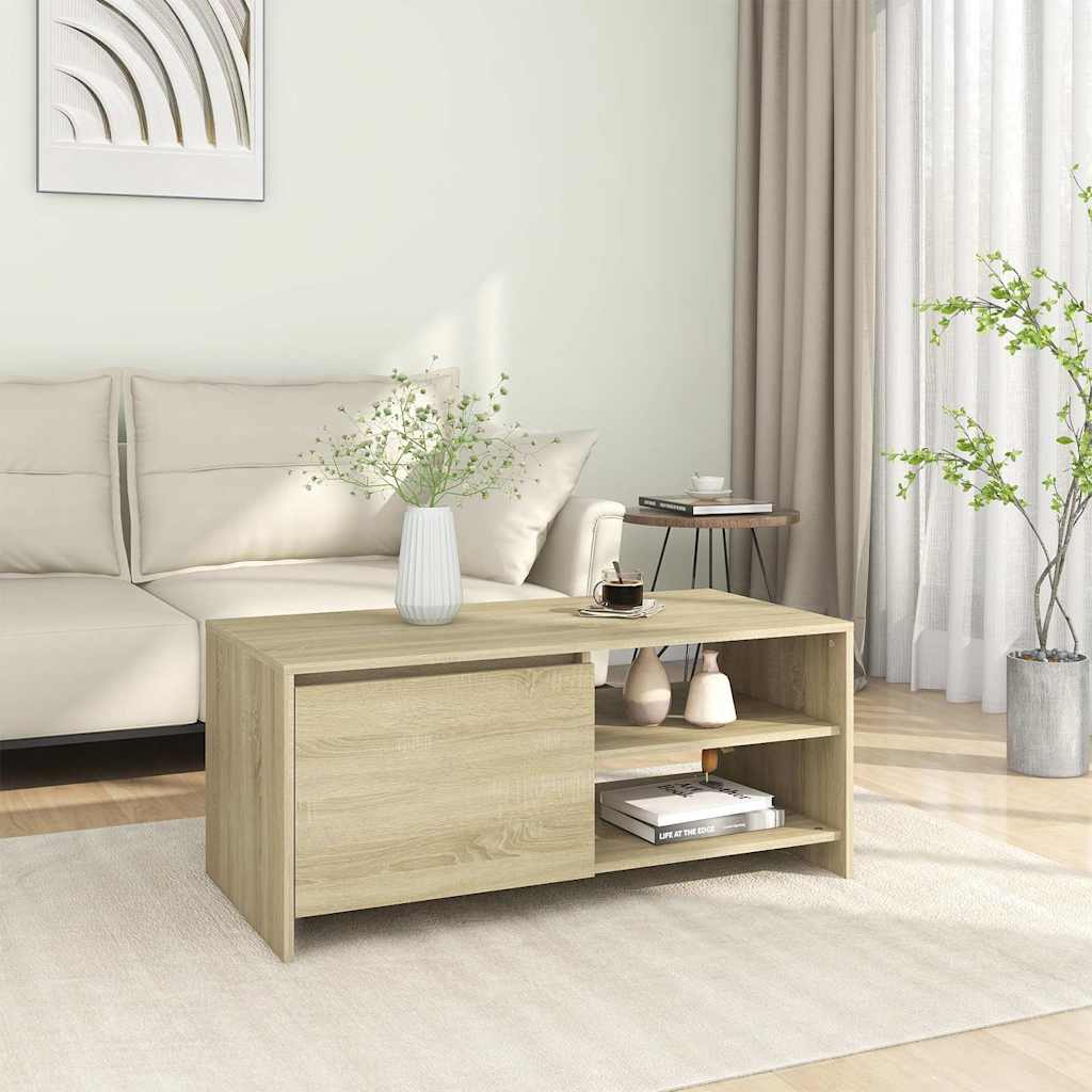 vidaXL Sohvapöytä Sonoma-tammi 102x50x45 cm tekninen puu