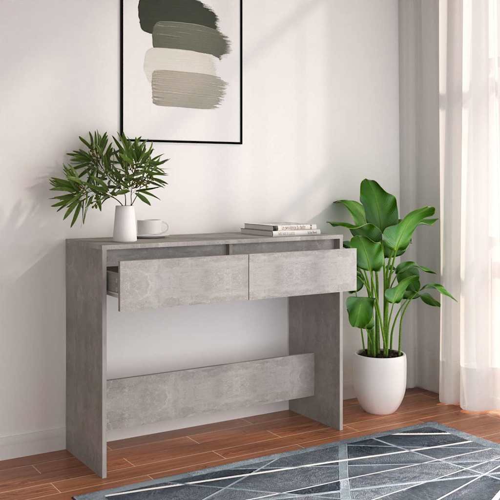 vidaXL Sohvapöytä betoninharmaa 100x35x76,5 cm tekninen puu