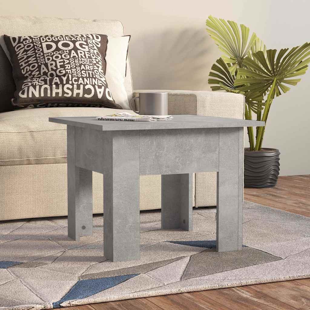 vidaXL Sohvapöytä betoninharmaa 55x55x42 cm lastulevy