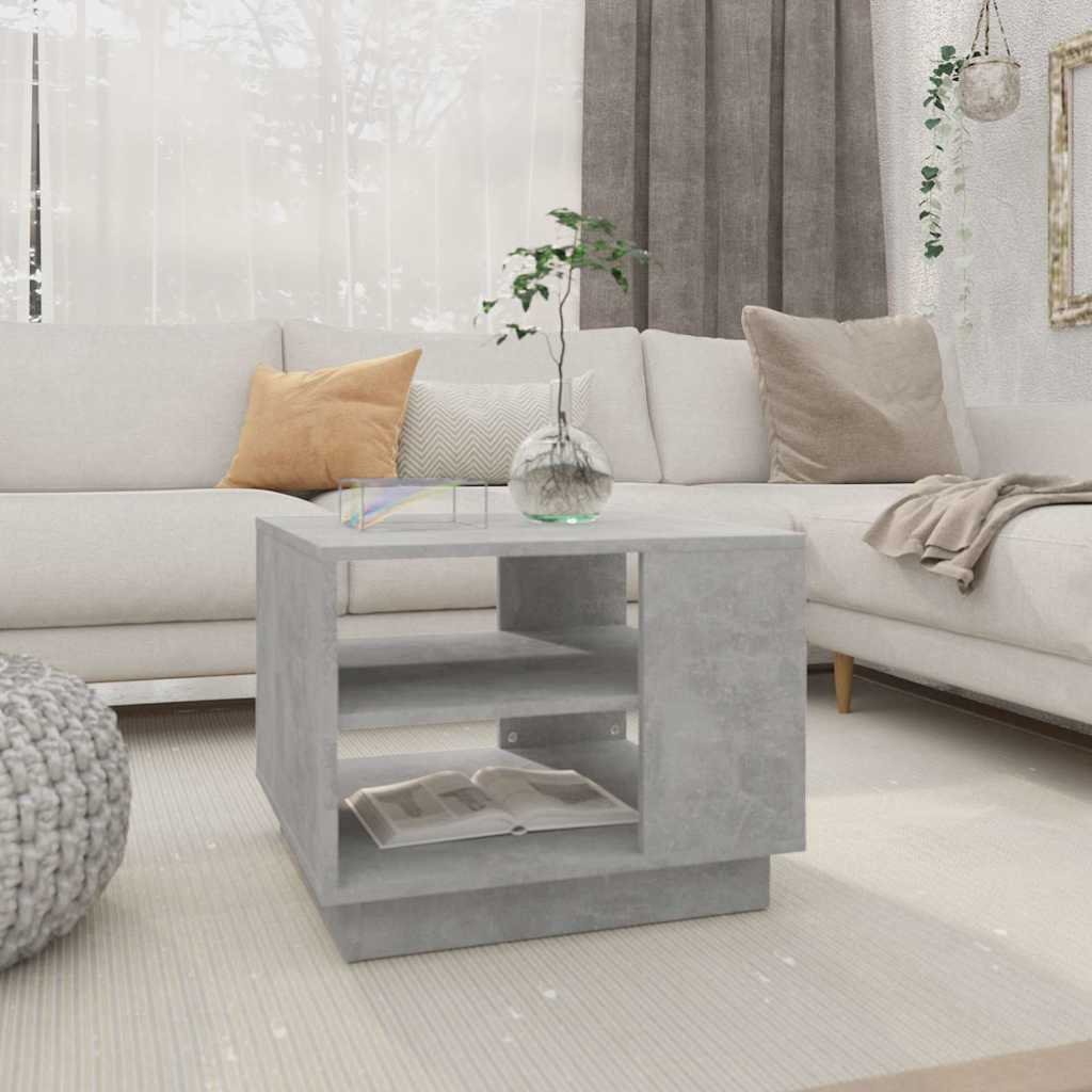vidaXL Sohvapöytä betoninharmaa 55x55x43 cm tekninen puu